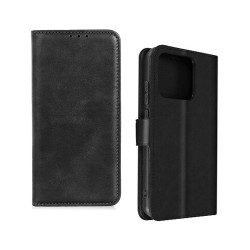 Leather Flip Cover with Internal Pocket For Xiaomi Redmi 12c Black